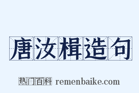 唐汝楫造句是什么意思的图片